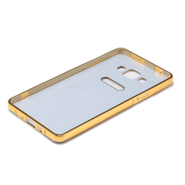 Diamond Encrusted Push-pull Style Metal Plating Bumper Frame + Acrylic Back Cover Combination Case for Galaxy A7 / A700F