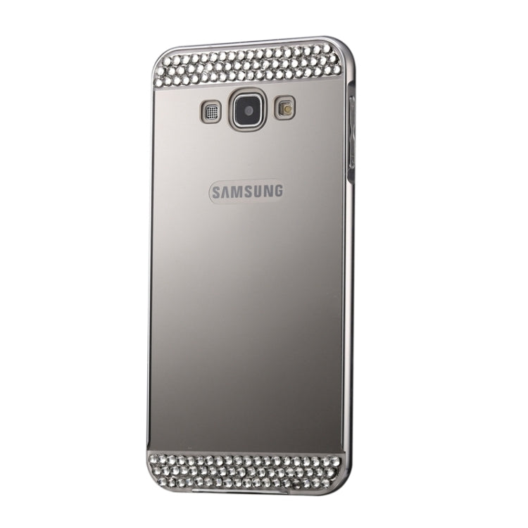 Diamond Encrusted Push-pull Style Metal Plating Bumper Frame + Acrylic Back Cover Combination Case for Galaxy A8