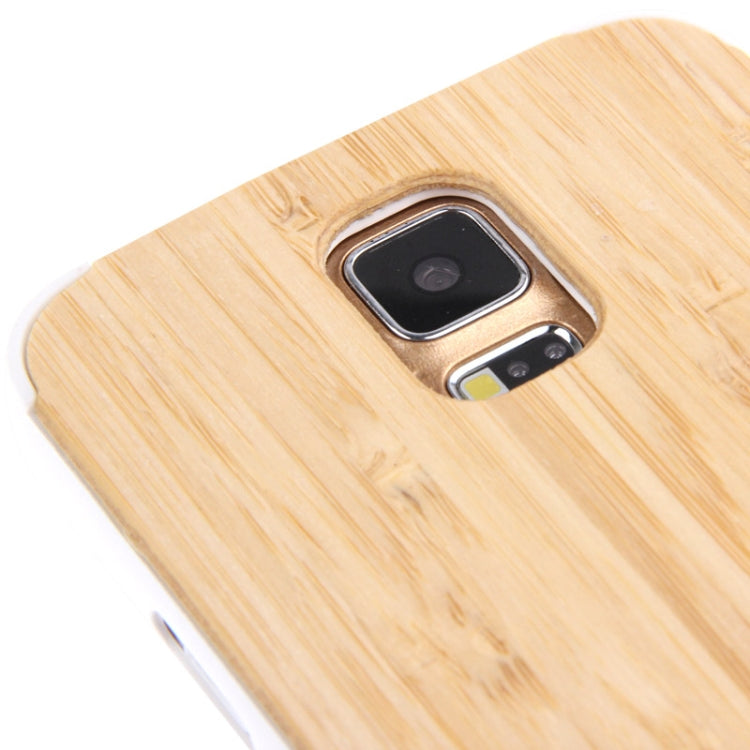Protective Plastic Case with Bamboo Patch for Galaxy S5 / G900