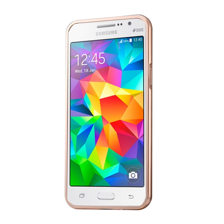 Diamond Encrusted Push-pull Style Metal Plating Bumper Frame + Acrylic Back Cover Combination Case for Galaxy Grand Prime / G530H