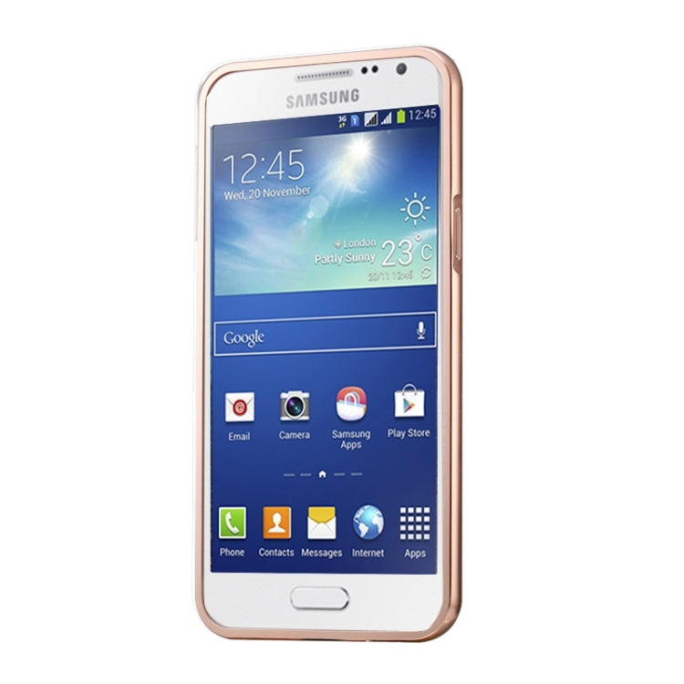 Diamond Encrusted Push-pull Style Metal Plating Bumper Frame + Acrylic Back Cover Combination Case for Galaxy Grand 2 / G7106