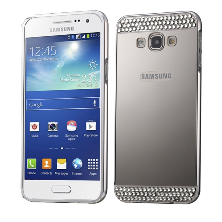 Diamond Encrusted Push-pull Style Metal Plating Bumper Frame + Acrylic Back Cover Combination Case for Galaxy Grand 2 / G7106