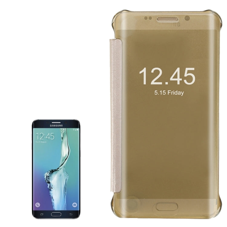 For Galaxy S6 edge+ / G928 Horizontal Flip PU+PC Protective Case with Sleep / Wake-up Function