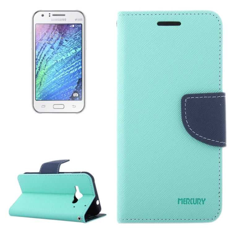 Cross Texture Contrast Color Style Leather Case with Holder & Card Slots & Wallet for Galaxy J1 Ace / J110