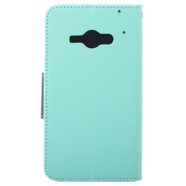 Cross Texture Contrast Color Style Leather Case with Holder & Card Slots & Wallet for Galaxy J1 Ace / J110