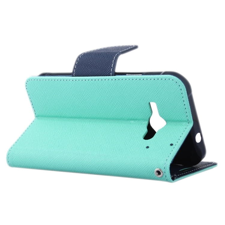Cross Texture Contrast Color Style Leather Case with Holder & Card Slots & Wallet for Galaxy J1 Ace / J110
