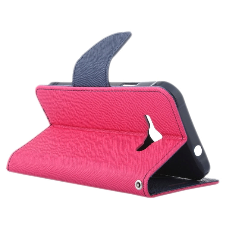Cross Texture Contrast Color Style Leather Case with Holder & Card Slots & Wallet for Galaxy J1 Ace / J110