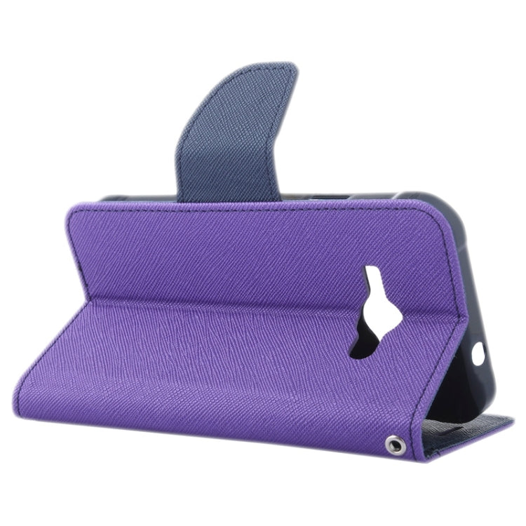 Cross Texture Contrast Color Style Leather Case with Holder & Card Slots & Wallet for Galaxy J1 Ace / J110