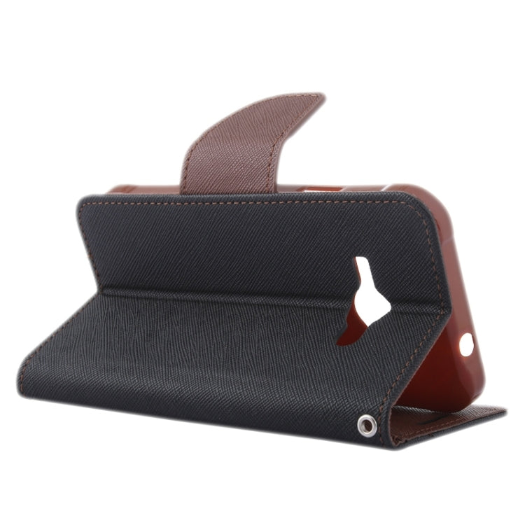 Cross Texture Contrast Color Style Leather Case with Holder & Card Slots & Wallet for Galaxy J1 Ace / J110