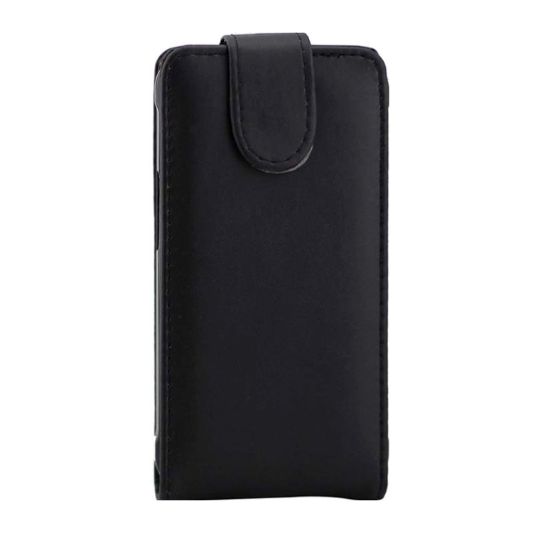 Vertical Flip Magnetic Buckle PU Leather Case for Galaxy J1 Ace(Black)