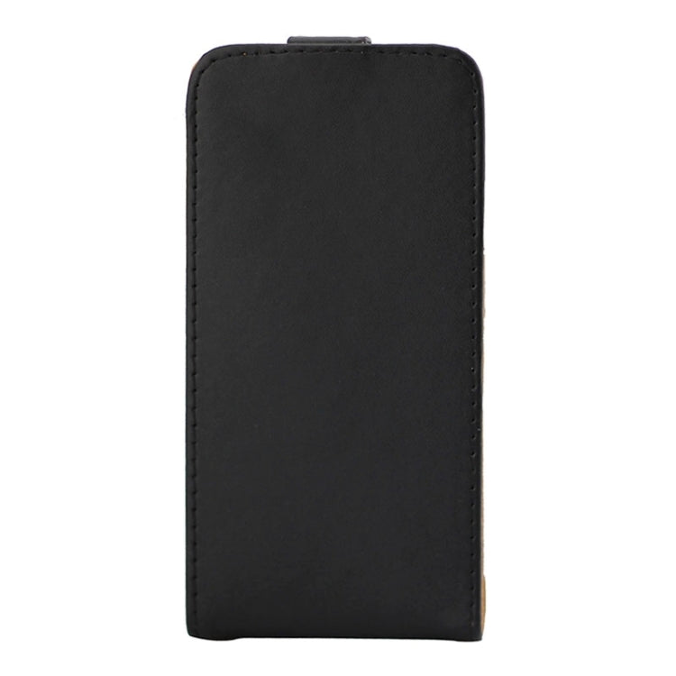 Khaki Lining Vertical Flip Magnetic Buckle PU Leather Case for Galaxy J2 / J200(Black)