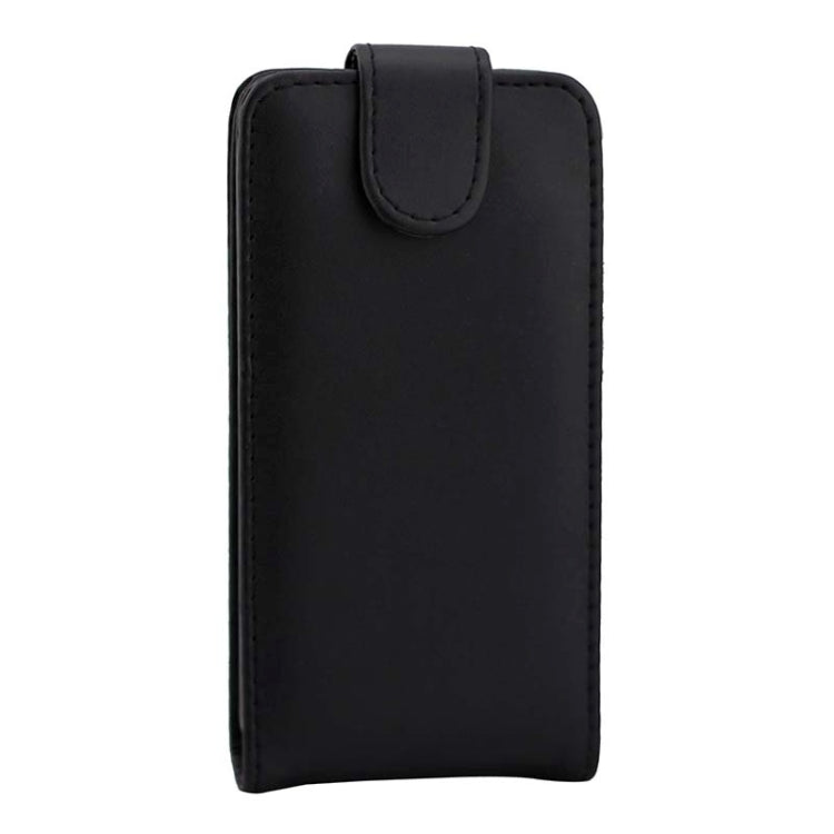 Vertical Flip Magnetic Buckle PU Leather Case for Galaxy J2 / J200(Black)