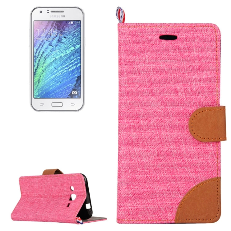 Denim Texture Horizontal Flip Leather Case with Holder & Card Slots for Galaxy J2 / J200