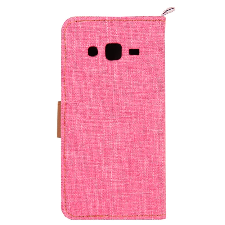 Denim Texture Horizontal Flip Leather Case with Holder & Card Slots for Galaxy J2 / J200