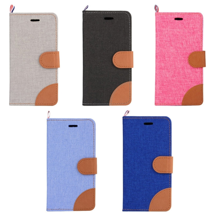 Denim Texture Horizontal Flip Leather Case with Holder & Card Slots for Galaxy J2 / J200
