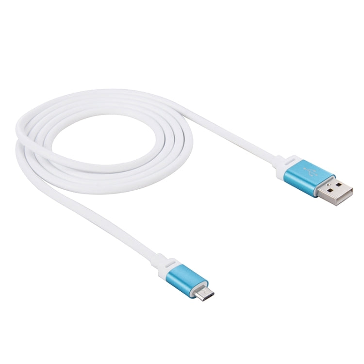 1.2m Round Line Metal Head Micro USB to USB 2.0 Data / Charger Cable, For Samsung / Huawei / Xiaomi / Meizu / LG / HTC and Other Smartphones(Blue)