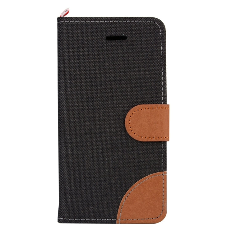 Denim Texture Horizontal Flip Leather Case with Holder & Card Slots for Galaxy J1 Ace / J110