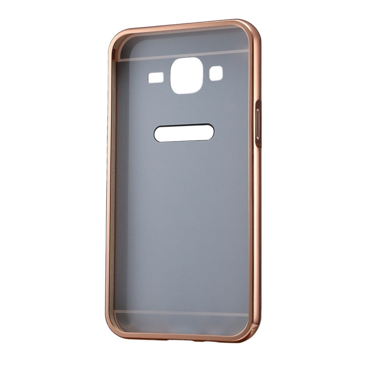 Fashionable Electroplating Push Pull Back Shell Cover + Metal Bumper Frame for Galaxy On5 / G550