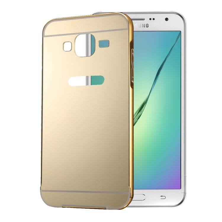 Fashionable Electroplating Push Pull Back Shell Cover + Metal Bumper Frame for Galaxy On5 / G550