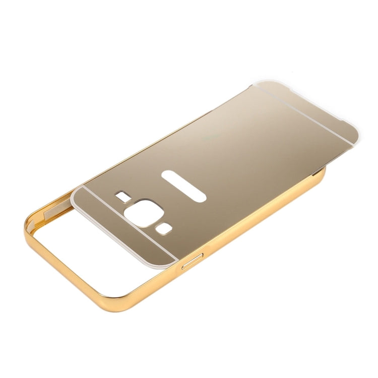 Fashionable Electroplating Push Pull Back Shell Cover + Metal Bumper Frame for Galaxy On5 / G550