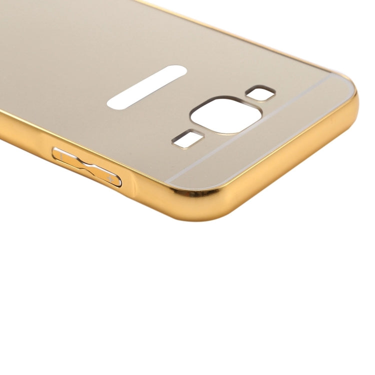 Fashionable Electroplating Push Pull Back Shell Cover + Metal Bumper Frame for Galaxy On5 / G550