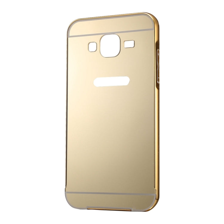 Fashionable Electroplating Push Pull Back Shell Cover + Metal Bumper Frame for Galaxy On7 / G600