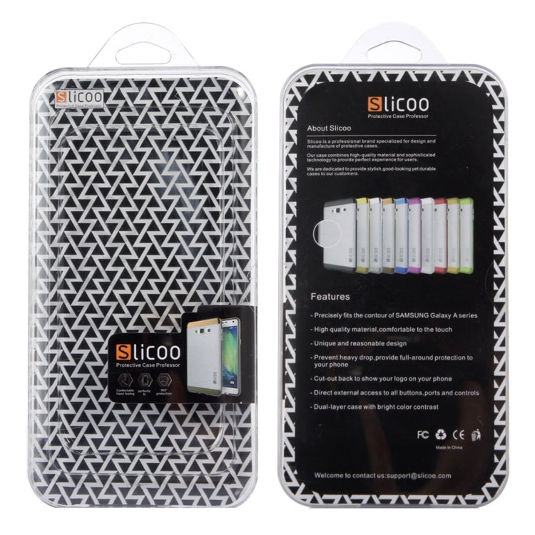 Slicoo Brushed Texture Electroplating Transparenct TPU + PC Combination Case for Galaxy J3 / J3109