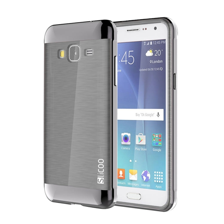 Slicoo Brushed Texture Electroplating PC + TPU Combination Case for Galaxy J3 / J3109