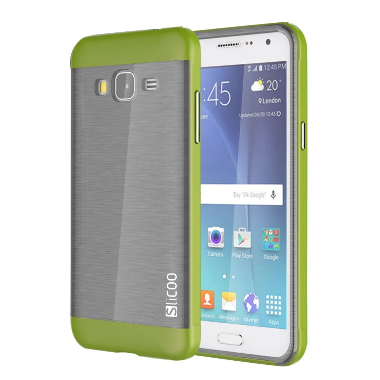 Slicoo Brushed Texture Electroplating PC + TPU Combination Case for Galaxy J3 / J3109