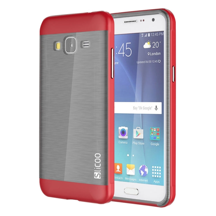 Slicoo Brushed Texture Electroplating PC + TPU Combination Case for Galaxy J3 / J3109
