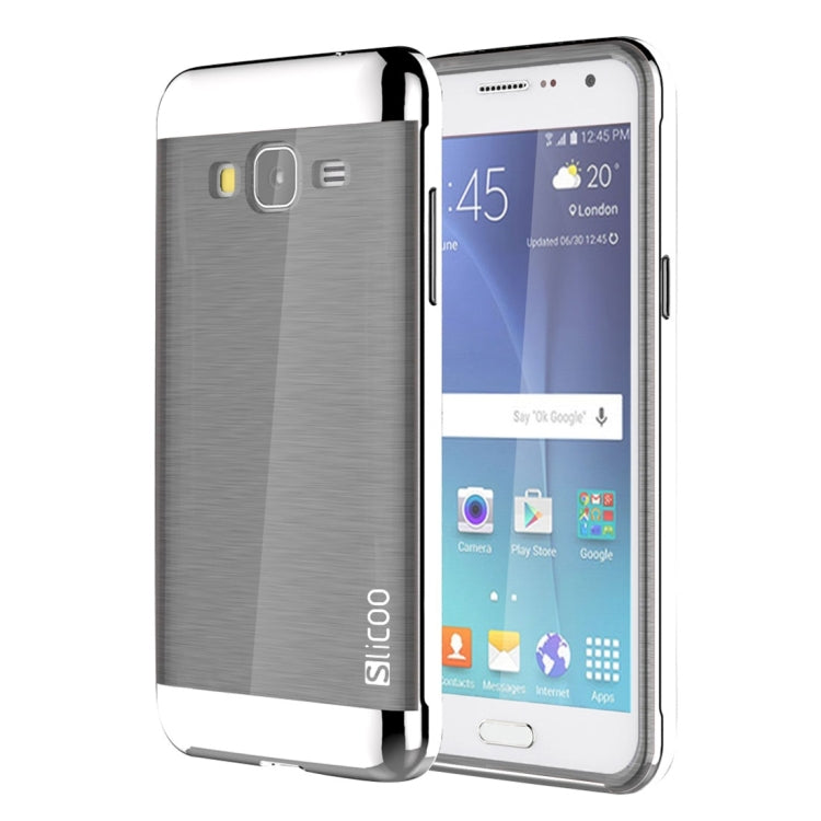 Slicoo Brushed Texture Electroplating PC + TPU Combination Case for Galaxy J3 / J3109
