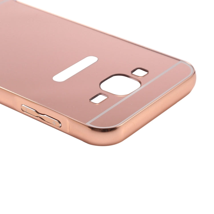 For Galaxy Core Prime / G360 Fashionable Electroplating Push Pull Back Shell Cover + Metal Bumper Frame
