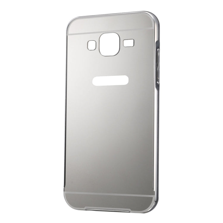 For Galaxy Core Prime / G360 Fashionable Electroplating Push Pull Back Shell Cover + Metal Bumper Frame