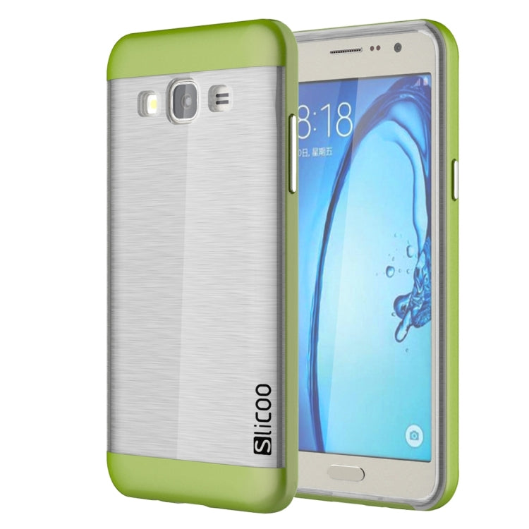 Slicoo for Galaxy On5 / G550 Brushed Texture Electroplating Transparenct TPU + PC Combination Case