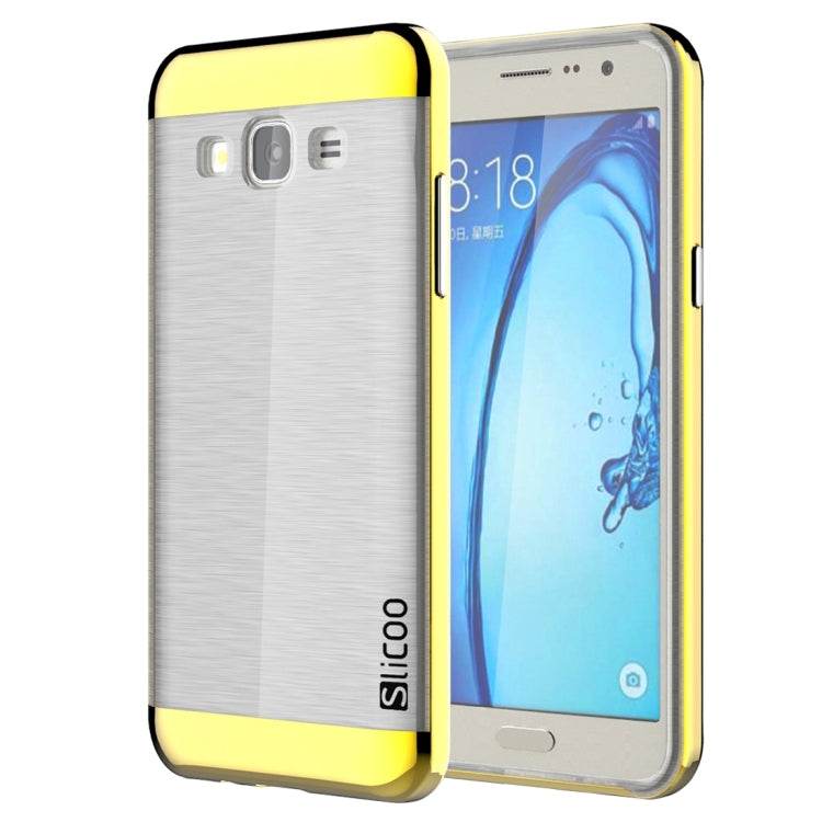 Slicoo for Galaxy On5 / G550 Brushed Texture Electroplating Transparenct TPU + PC Combination Case