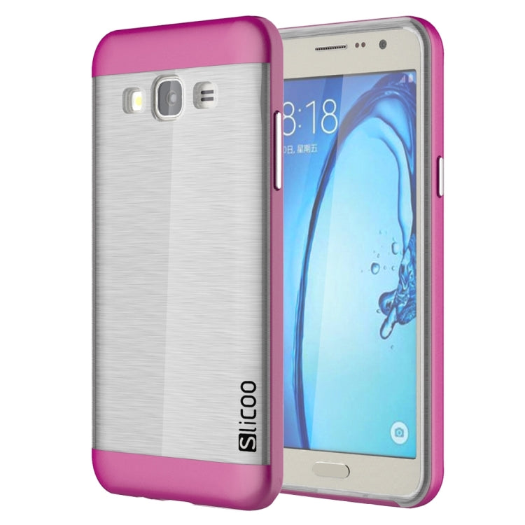 Slicoo for Galaxy On5 / G550 Brushed Texture Electroplating Transparenct TPU + PC Combination Case