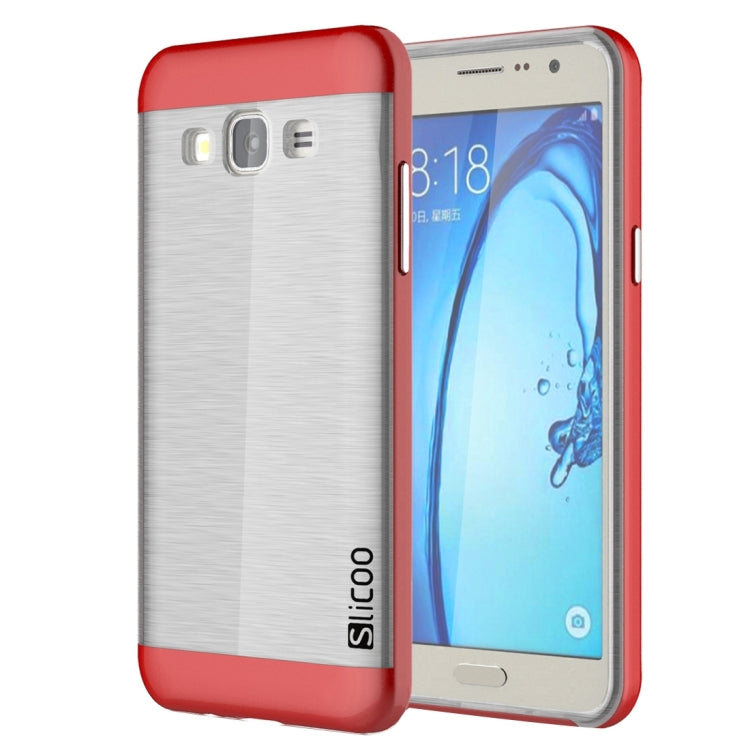 Slicoo for Galaxy On5 / G550 Brushed Texture Electroplating Transparenct TPU + PC Combination Case