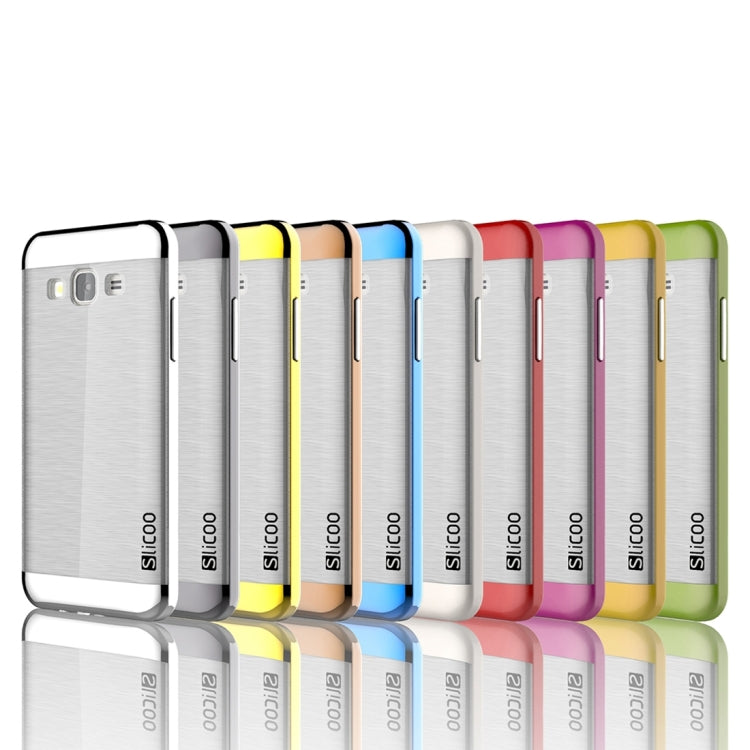 Slicoo for Galaxy On5 / G550 Brushed Texture Electroplating Transparenct TPU + PC Combination Case