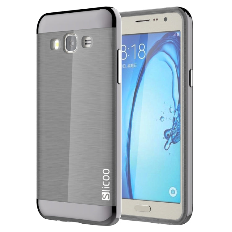 Slicoo for Galaxy On5 / G550  Brushed Texture Electroplating TPU + PC Combination Case