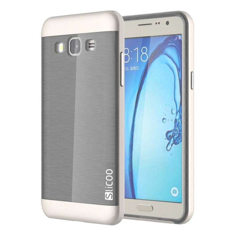 Slicoo for Galaxy On5 / G550  Brushed Texture Electroplating TPU + PC Combination Case