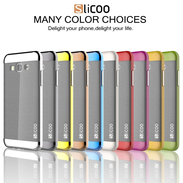 Slicoo for Galaxy On5 / G550  Brushed Texture Electroplating TPU + PC Combination Case