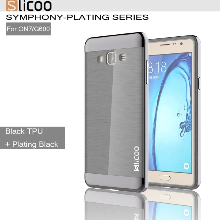 Slicoo for Galaxy On7 / G600 Brushed Texture Electroplating TPU + PC Combination Case