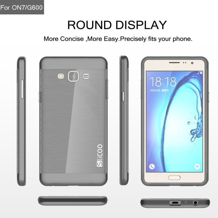 Slicoo for Galaxy On7 / G600 Brushed Texture Electroplating TPU + PC Combination Case
