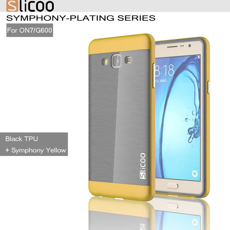 Slicoo for Galaxy On7 / G600 Brushed Texture Electroplating TPU + PC Combination Case