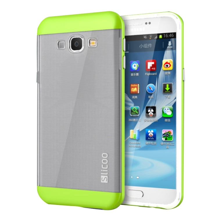 Slicoo for Galaxy A8 / A800 Brushed Texture Electroplating TPU + PC Combination Case