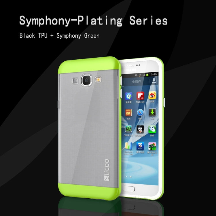 Slicoo for Galaxy A8 / A800 Brushed Texture Electroplating TPU + PC Combination Case