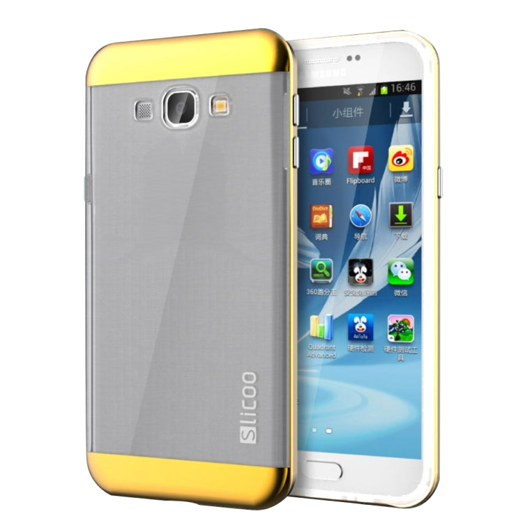 Slicoo for Galaxy A8 / A800 Brushed Texture Electroplating TPU + PC Combination Case