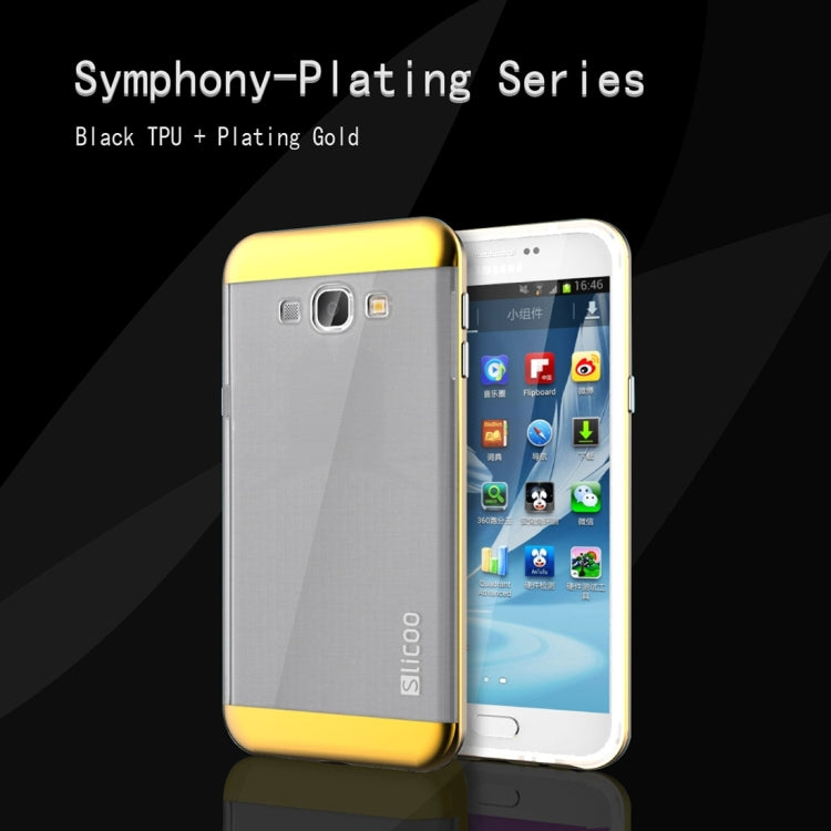 Slicoo for Galaxy A8 / A800 Brushed Texture Electroplating TPU + PC Combination Case