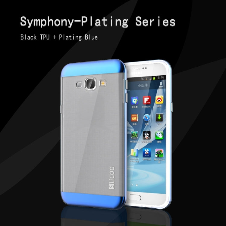Slicoo for Galaxy A8 / A800 Brushed Texture Electroplating TPU + PC Combination Case