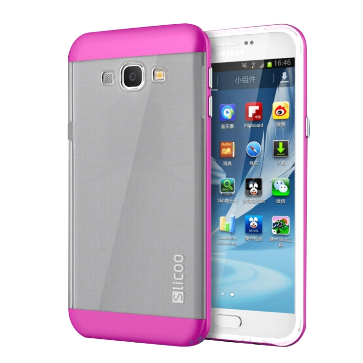 Slicoo for Galaxy A8 / A800 Brushed Texture Electroplating TPU + PC Combination Case
